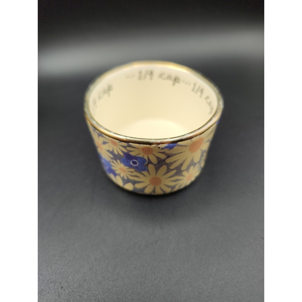 🌺Natural Life Ceramic Nesting Measuring Cups In A Multi-floral Design. Set of 4 - Picture 5 of 9